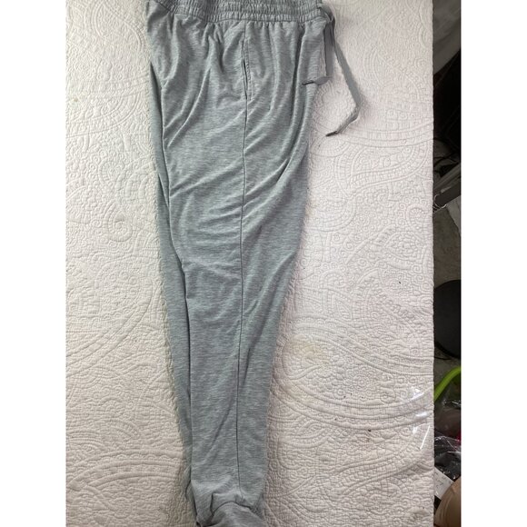 Light Gray Elastic Waist Drawstring Lounge Pants *Sweatpants With Pockets*P/S*EU - Picture 5 of 6